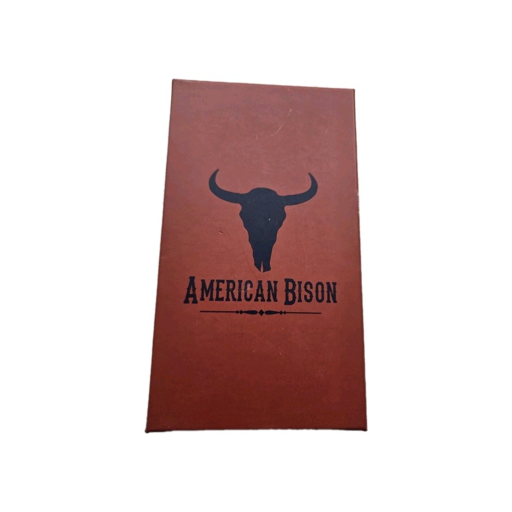 AMERICAN BISON RFID CARD LEATHER WALLET IN BOX !